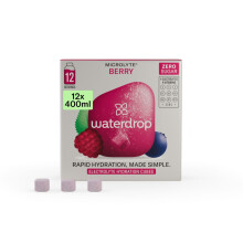 waterdrop? Microlyte Berry - Electrolytes Tablets for Hydration, 12 Water Flavouring Cubes with Magnesium & Calcium, Vegan Electrolytes Drinks, Sugar