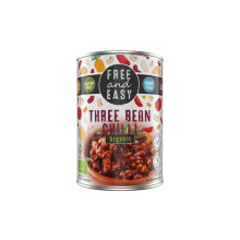 Free and Easy Organic Three Bean Chilli 400 g (Pack of 6)