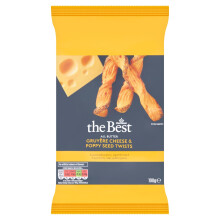 Morrisons Gruy?re Cheese & Poppy Seed Twists, 100g