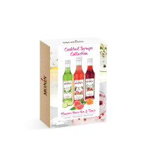 MONIN Premium Cocktail Syrup Gift Set 3x5cl. 1x Cucumber, 1x Pink Grapefruit, 1x Rose Syrup. Gift for Cocktail Lovers: Perfect for Making Flavoured