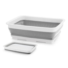 Beldray LA030191GRY Collapsible Washing Up Bowl - Foldable Washing Basin For Dishes, Pots & Pans, Compact Storage, Space Saving, Kitchen Sink Bowl,