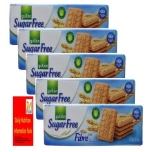 Gullon Sugar Free Fibres Biscuits 170g each (Pack of 5) Perfect for gifting & Available for Hampers on all occasion.