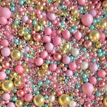 Gold sprinkles luxury chocolate balls pink blue purple lilac princess cakes cupcake edible toppers sprinkle mix blend pearls party decoration baking