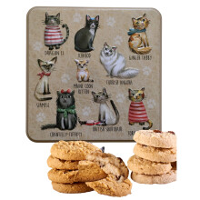 Embossed Biscuit Tin Gift Set | Stem Ginger & Lemon and Clotted Cream Chocolate Chip Shortbread Biscuit Gift | Valentines Day, Birthday Gift, Thank