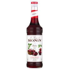 MONIN Premium Cherry Syrup 700 ml for Cocktails and Mocktails. Vegan-Friendly, Allergen-Free, 100% Natural Flavours and Colourings