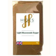 Hides Fine Foods - Light Muscovado Sugar 1kg - GMO - Free - Suitable for Vegetarians - Baking - Cookies - Caramel - Pies - Brownies - Desserts -