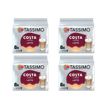 Tassimo Costa Latte 4 Pack, 32 T-Discs