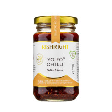 RishRight Yo Po Chilli Golden Drizzle | Gold Winning | Silky Nutty Aromatic | All Natural | Qin-Chilli | Versatile, Easily Drizzling, Eggs, Noodles,