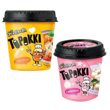 SamSam Instant Tteokbokki Topokki Korean Rice Cakes Chewy Street Snack, Multi Flavours, Carbonara, Cheese, Curry, Garlic Teriyaki, Jjajang, Rose,