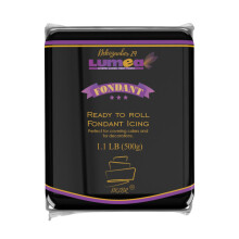 Dekozauber24 Fondant Icing 500g, for cakes and figurines, gluten free, ready to roll, edible cake decorations (Black)