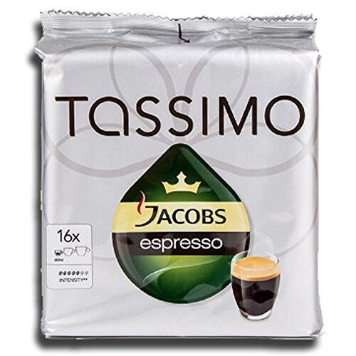 Tassimo Factory Sealed Pack Tassimo T-Disc Pods Jacobs Espresso Coffee - 16 Servings
