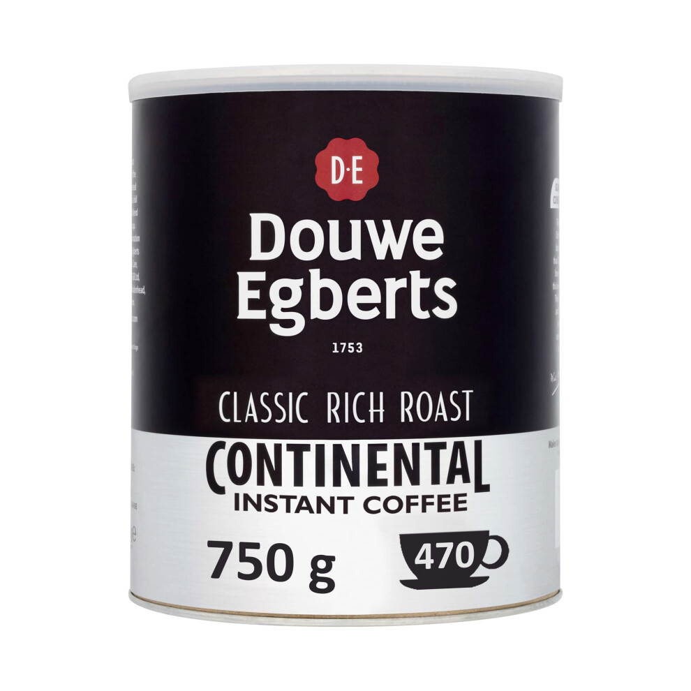 Douwe Egberts Continental Rich - Rich Roast Instant Coffee - Tin 750G