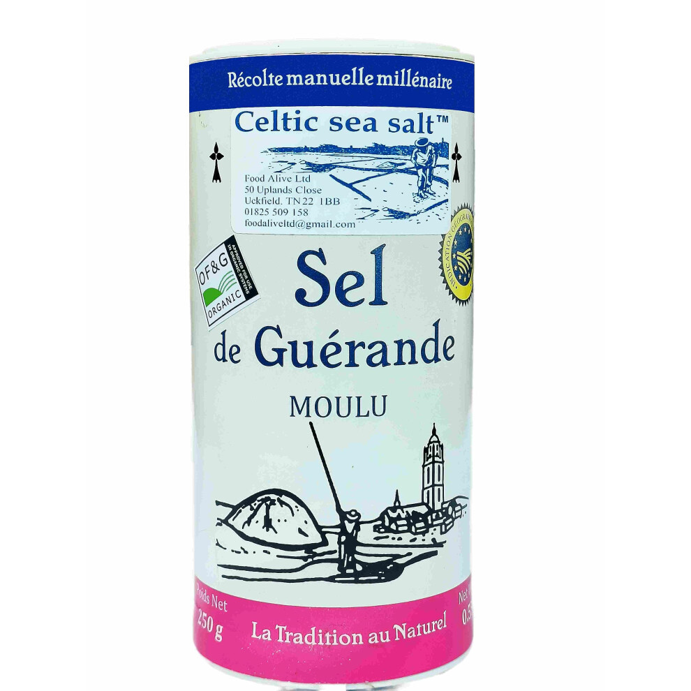 Organic Celtic Sea Salt Sel De Guerande Celtic Sea Salt Fine Shaker 250G