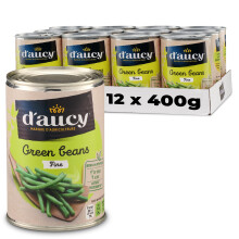D'aucy Whole Green Beans 400 g (Pack of 12)