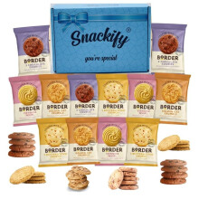 Border Biscuits Big Gift Box Luxury British Hamper Bundle 12 Twin packs (24 Single) Individually wrapped, Snackify Gift Box | Gift for Him & Her |