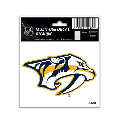 Wincraft NHL Nashville Predators 3x4 Multi-Use Decal, Équipe Couleur, Taille Unique