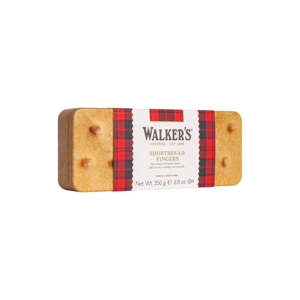 Walkers Walker's Shortbread Finger Tin, Traditional Pure Butter Scottish Recipe, 250G