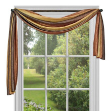 Scarf Valance Trasparente per Finestra - 50 Pollici Larghezza x 144 Pollici Lunghezza (Autunno) - Tenda in Poliestere Leggera