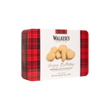 Walker's Shortbread Happy Birthday Shortbread Assortment Tin, Traditional Pure Butter Scottish Recipe, 240g