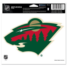 Decal Ultra Color NHL Minnesota Wild, 5"x6", Colore della squadra