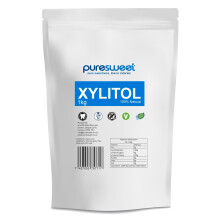 Puresweet? Xylitol 1kg, Sugar Alternative, Non GMO, Diabetic and Keto Friendly, Tooth Kind, Vegan, Fine Granules, (Recyclable Pouch).