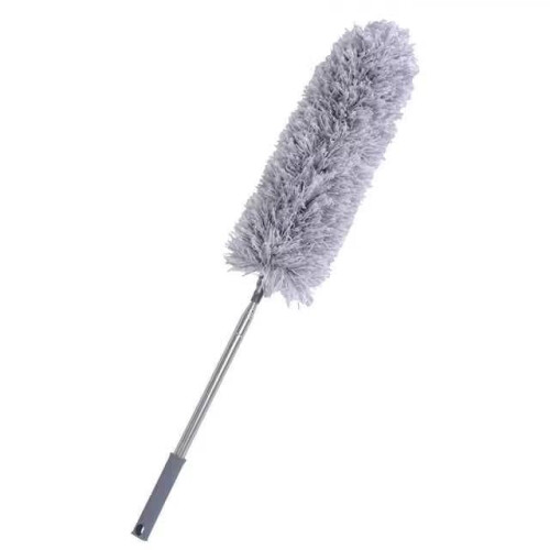 Igadgitz Home Extendable Duster 245cm (96.5"), Telescopic With Bendable Head - Fluffy Microfiber, Long Handled, Grey