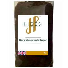 Hides Fine Foods - Dark Muscovado Sugar 1kg - GMO - Free - Suitable for Vegetarians - Baking - Cookies - Caramel - Pies - Brownies - Desserts -