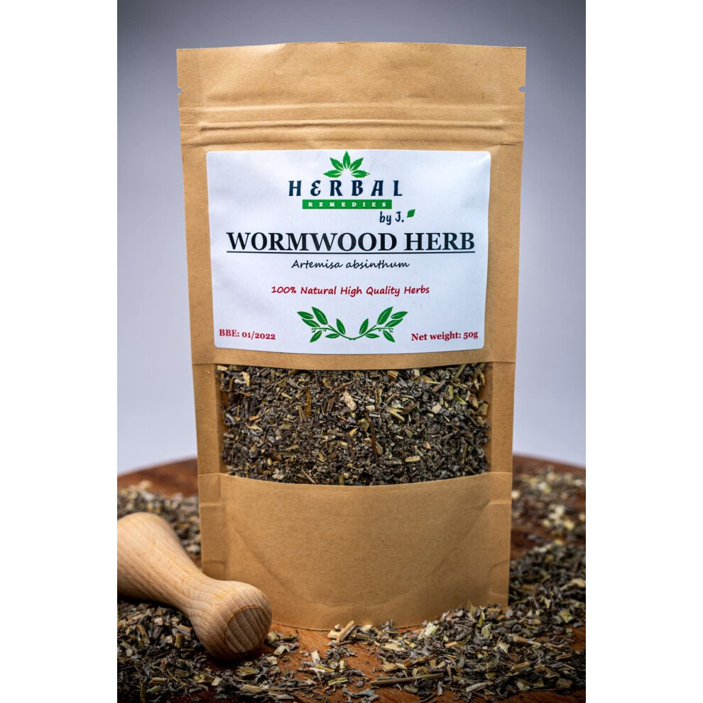 New Herbal Remedies By J. Wormwood Tea Dried Herb 50G - Detox Cleanse Kidney - Artemisa Absinthum - Piolun