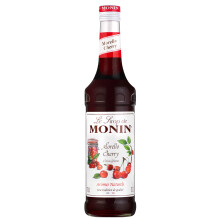 MONIN Premium Morello Cherry Syrup 700ml for Coffees, Hot Chocolates and Cocktails. Vegan-Friendly, Allergen-Free, 100% Natural Flavours and