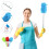 Vicloon 3 Pack Extendable Microfiber Dusters, Washable Dusting Brush with Telescoping Pole up to 75cm, Microfibre Extendable Feather Duster Brush For 1