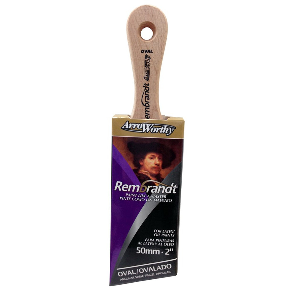 Linzer Arroworthy 6488 Rembrandt Stubby Angle Semi-Oval Brush, Polyester, 2" 740962306962