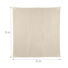 Beiges UV-Schutz-Sonnensegel für Terrasse & Balkon