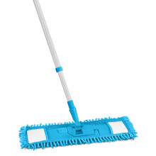 DLUX PRO-KLEEN Super Absorbent Chenille Flat Floor Mop with Extendable Handle Hardwood Laminate Tile Cleaner Sweeper Microfibre Duster