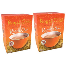 Royal Chai Premium Instant Karak Tea - Unsweetened, Natural, 180g (Pack of 2)