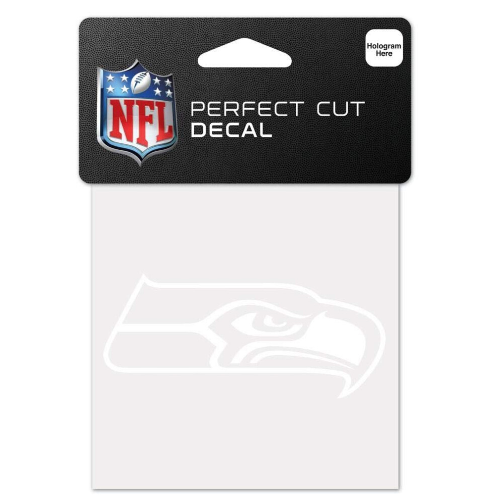 Wincraft Nfl Seattle Seahawks Decal4x4 Perfect Cut Decal, Team Colors, One Size White 032085253521