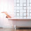 Duschrollo, wasserabweisend, Retro-Fliesen-Design 1