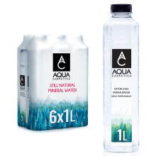 AQUA Carpatica 1L x 6 Pure Natural Still Mineral Water - 6-Pack Bottled Water, Virtually Nitrate Free, Low Sodium, Naturally Alkaline, Natural