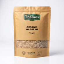 Organic Oat Bran -1kg - Vegan, GMO Free, No Additives No Preservatives, High in Fiber High in Protein for Cooking and Baking - Thames Organic