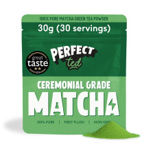 PerfectTed Organic Matcha Powder, Ceremonial Grade Japanese, 30g (30 Servings), Perfect for Lattes & Smoothies | Premium Matcha Fuel | with L-Theanine