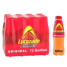 Lucozade Energy Original 12x500ml bottles (Package may vary)
