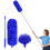 Fogray Extendable Feather Duster on a Stick, Bendable Microfiber Duster with Extra Long Telescopic Extension Pole and Cobweb Brush Extendable, 1