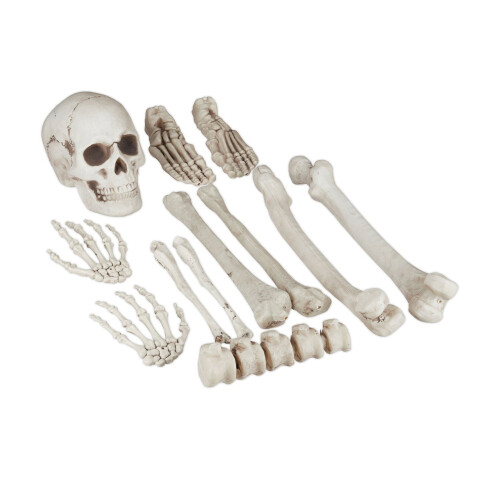 Halloween Skelett Deko Set - 12 Knochen