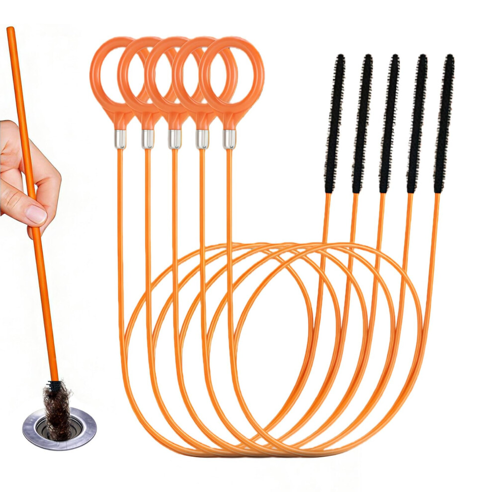 31 Inch Drain Snake Sink Unblocker 5 Pcs Shower Unblocker Drain Snakedurable Steel Unblocker Tool For Shower And Remover To Unclog Bathroom Sink Tub 5051223834281