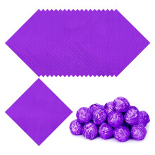 PATIKIL Foil Candy Wrappers 5x5 Inch, 100 Pcs Square Fine Grid Aluminium Foil Candy Wrapping Paper for DIY Chocolate Candies Packaging Decoration,