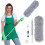 Vicloon Extendable Feather Duster, Bendable Reusable Microfiber Duster with 100" Extra Telescopic Extending Pole and Window Slot Cleaning Brush for 1