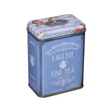New English Teas Floral Tea Tin containing 125g loose-leaf Earl Grey tea