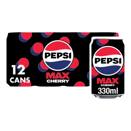 Pepsi Pepsi Max Cherry - No Sugar - 12 x 330ml cans