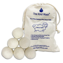 The Kind Wash Wool Tumble Dryer Balls 6-Pack XL Reusable 1000+ Loads Dryer Balls For Laundry UK 100% Natural New Zealand Wool Balls For Tumble Dryer