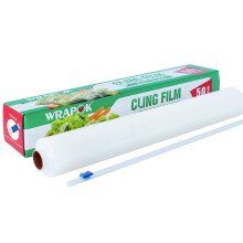 WRAPOK Catering Cling Film Dispenser and Cutter Kitchen Plastic Food for Kitchen, 450mm x 50m