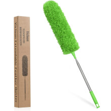 Vicloon Extendable Microfiber Duster, Feather Duster with Extra Long 100 inches Telescopic Pole and Bendable Head, Hand Duster for Cleaning High